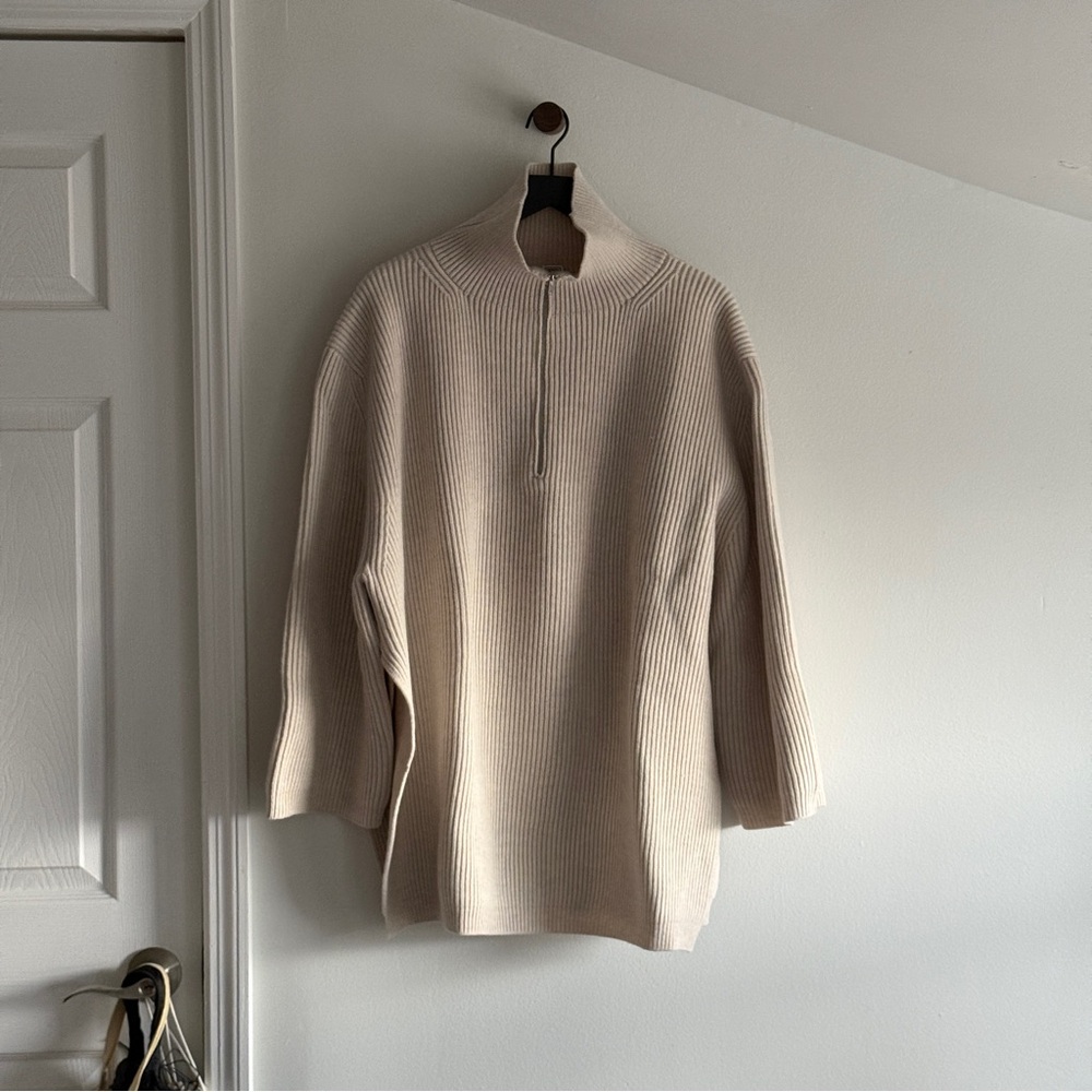 Totême Tomar Zip Knit in Sand